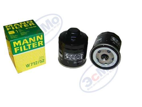 Фильтр масляный (MANN) W 712/52 (W 712/39)  VAG