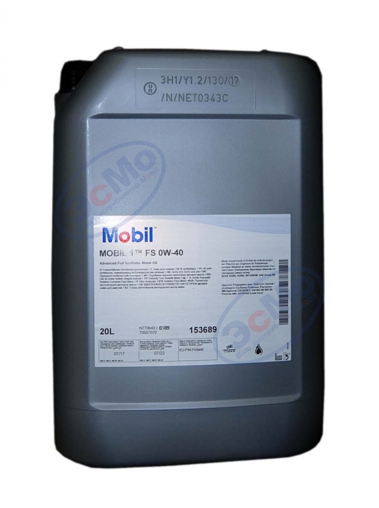 Моторное масло Mobil 1 FS 0W40  20 л