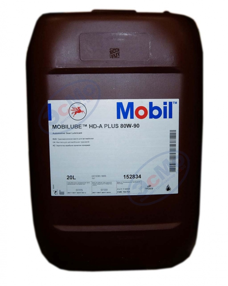 Трансмиссионное масло 80W90 GL-5 Mobilube HD-A PLUS  20 л