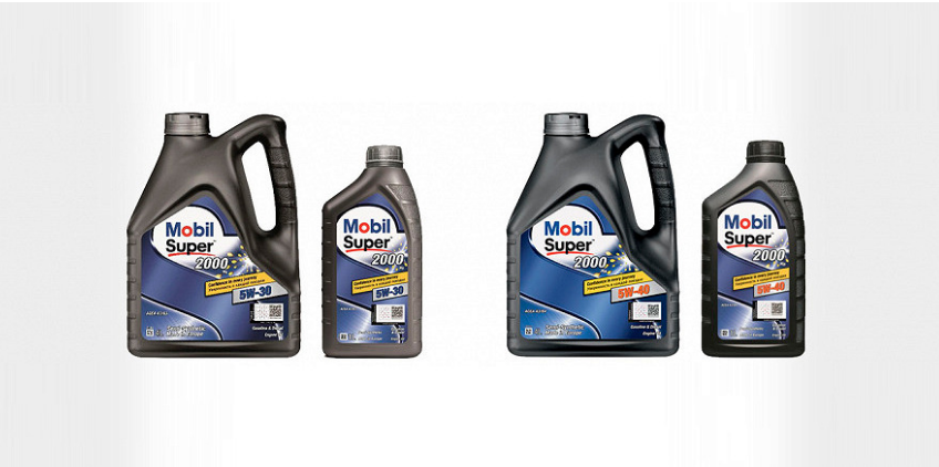 Изменение цвета канистр Mobil Super™ 2000 x3 5W-40 и Mobil Super™ 2000 x1 5W-30