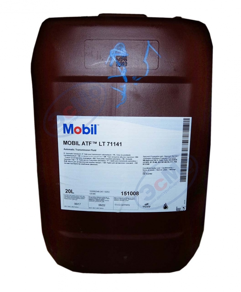 Трансмиссионное масло ATF LT 71141 Mobil  20 л